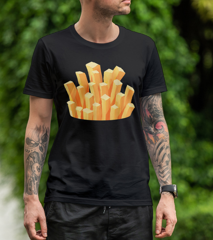 French Fries Costume Halloween Easy Cosplay Iconic Food T-Shirt