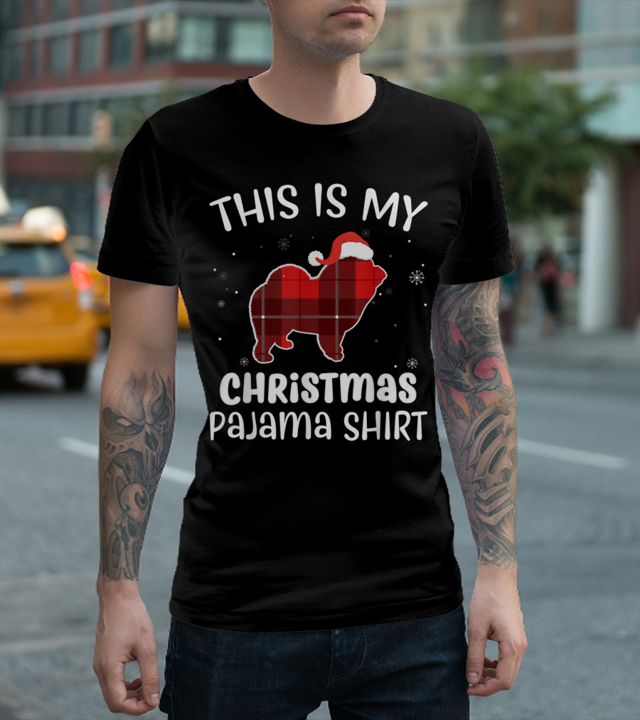 This Is My Christmas Pajama Shirt Chow Chow Dog T-Shirt