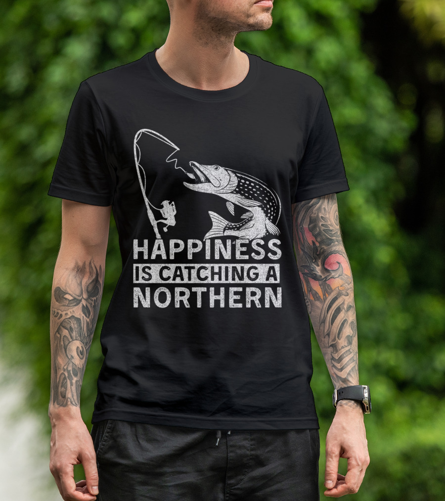 Happiness Is Catching A Northern Pike Camping T-Shirt