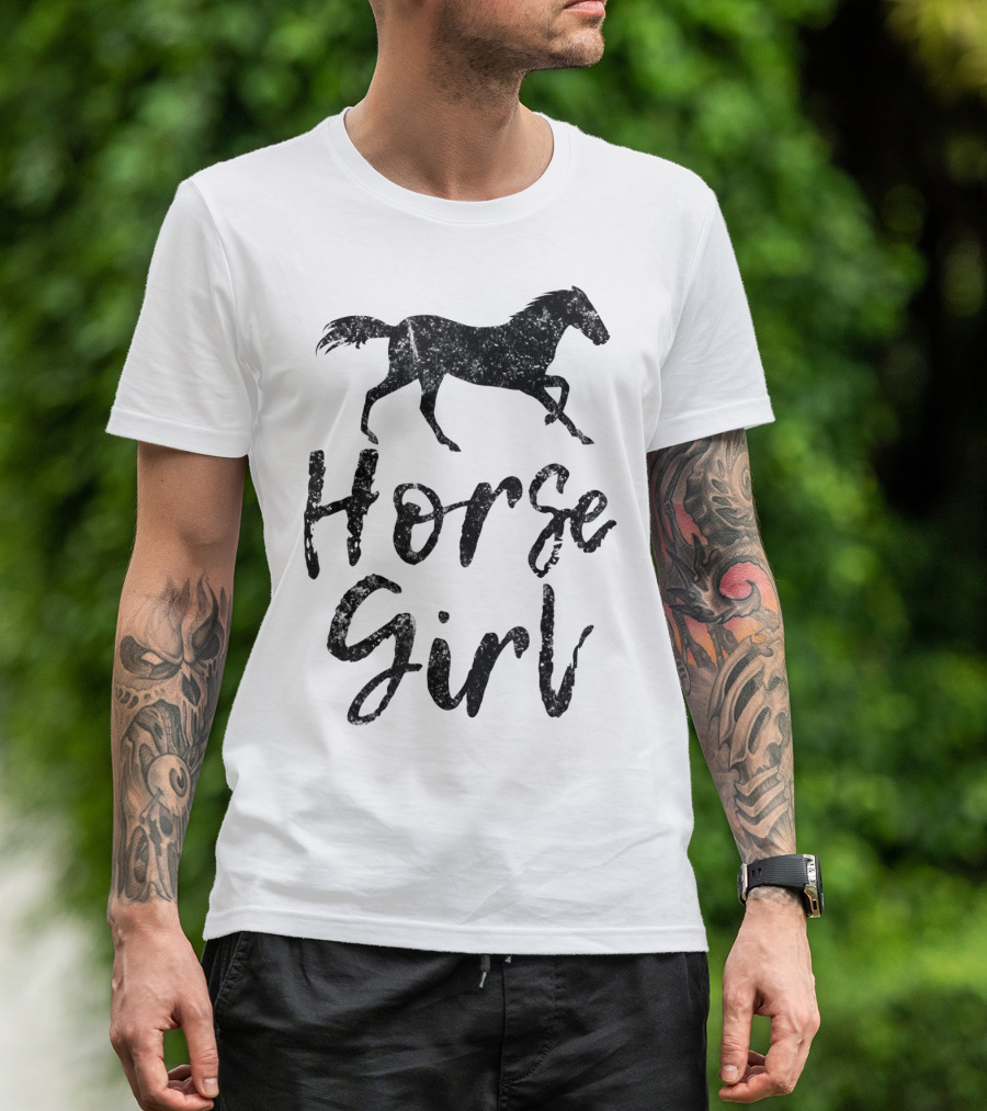 Horse Lover Horse Girl Equestrian Cowgirl Racing T-Shirt