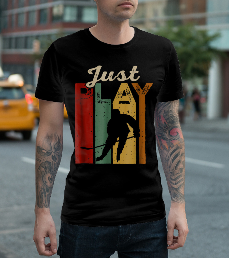 Just Play Hockey Retro T-Shirt