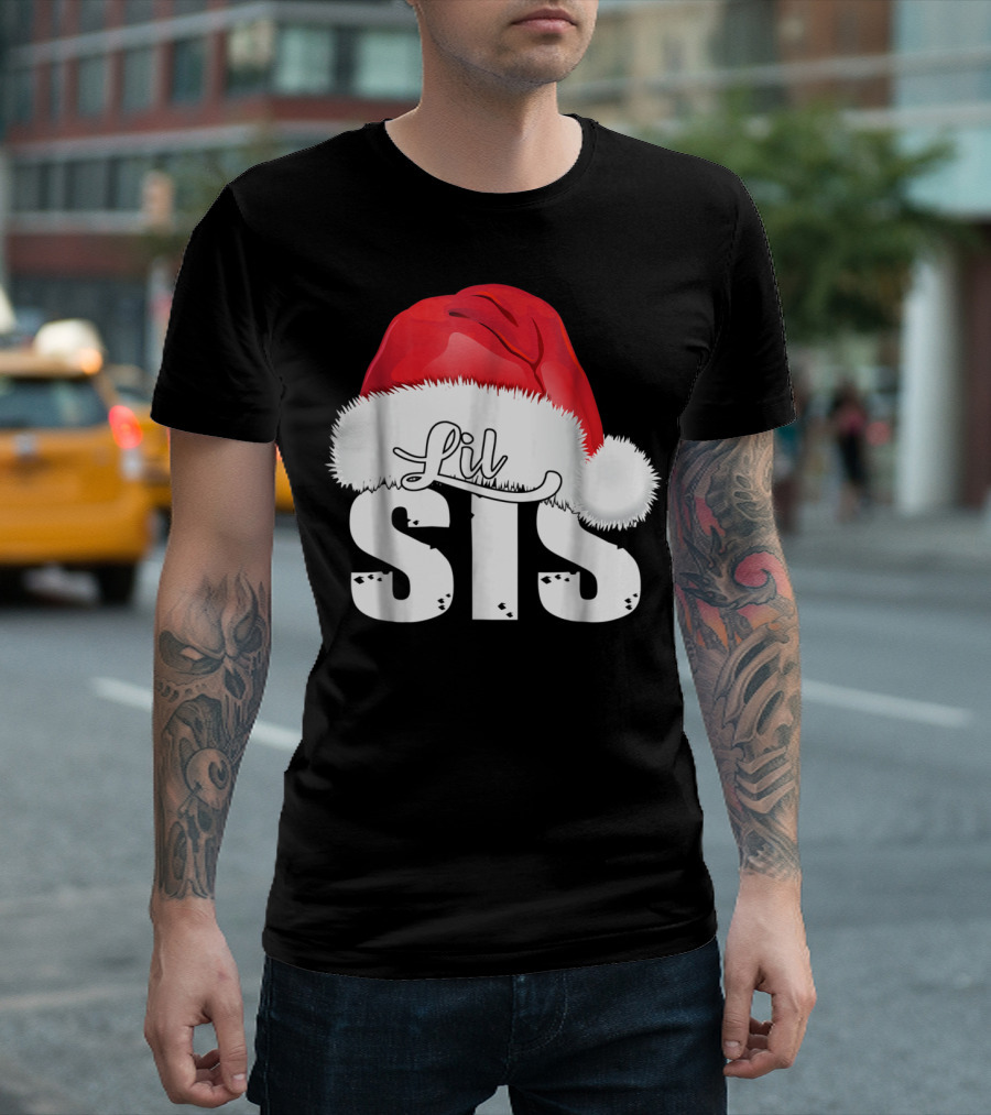 Lil Sis Santa Christmas Family T-Shirt