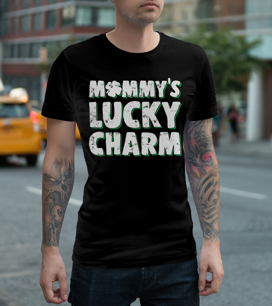 Mommy's Lucky Charm St Patrick's Day Clover T-Shirt