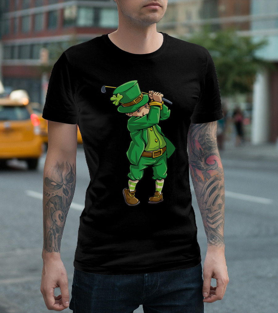 Leprechaun Golf St Patricks Day Boys JD Irish Golfer T-Shirt