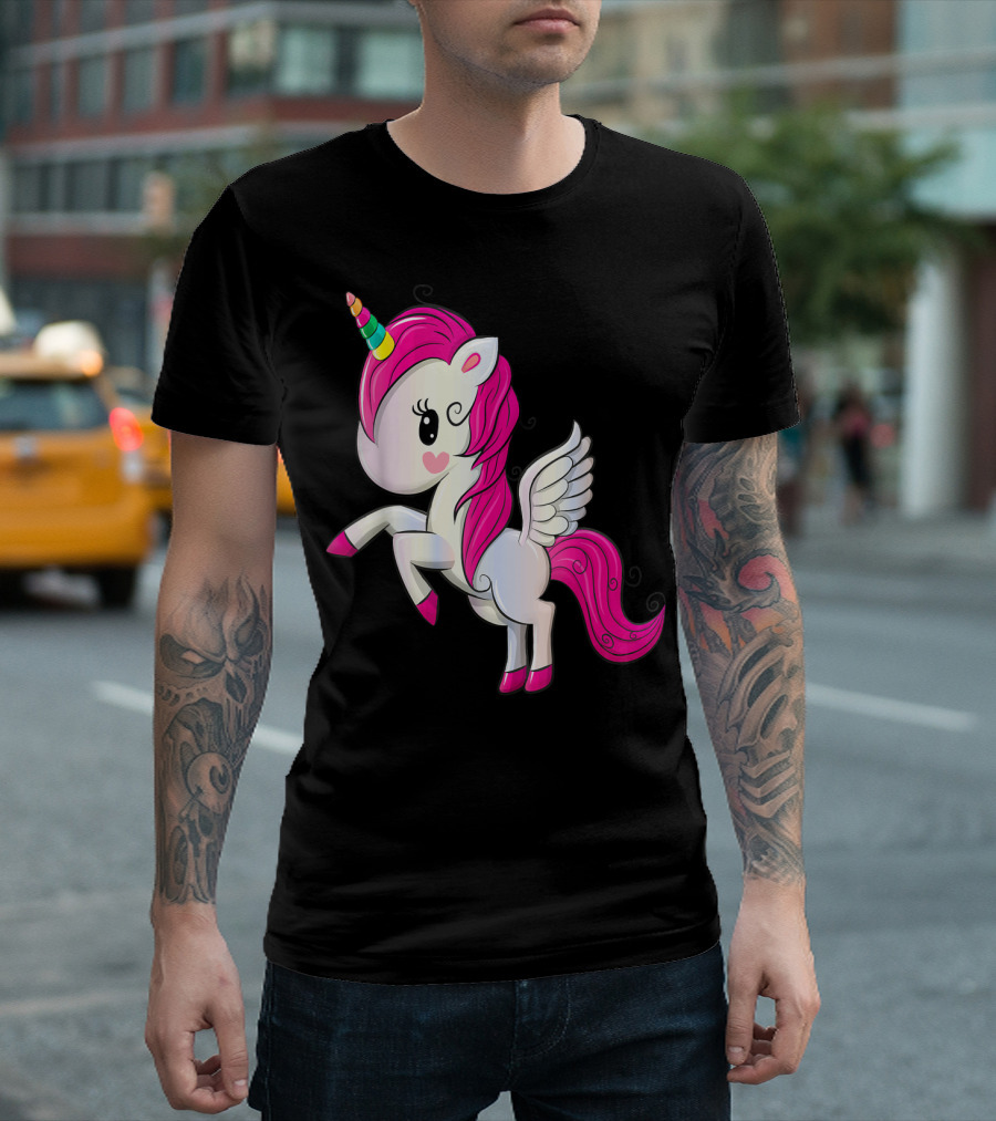 Rainbow Unicorn Birthday Girl Birthday T-Shirt