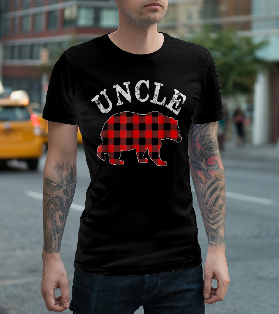 Uncle Red Plaid Bear T-Shirt