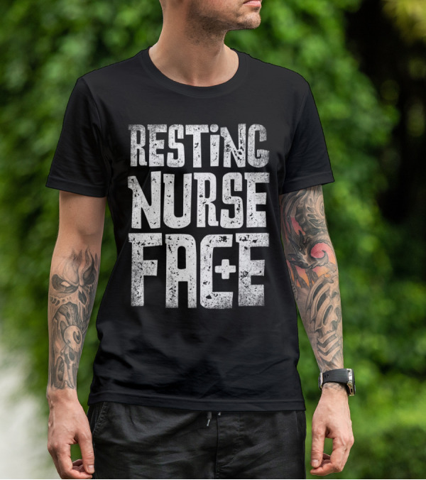 Resting Nurse Face Women Funny Nursing Nurses Plus T-Shirt