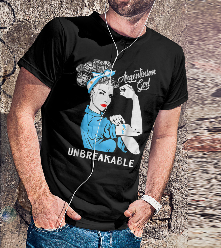 Argentinian Girl Unbreakable Vintage Style Empowerment T-Shirt