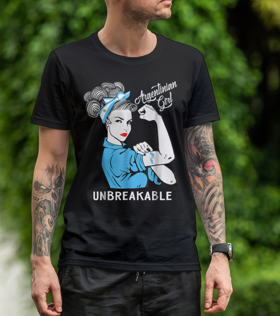 Argentinian Girl Unbreakable Vintage Style Empowerment T-Shirt