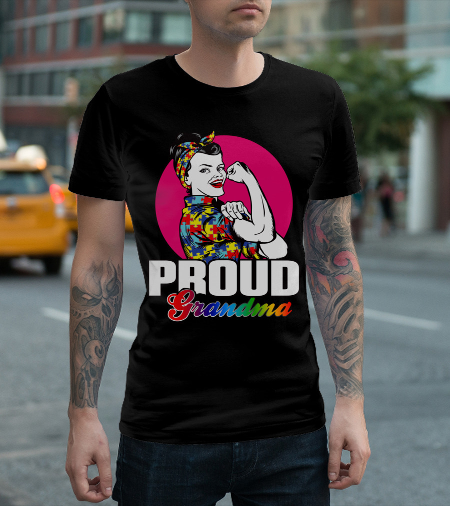 Proud Grandma Unbreakable Autism Awareness T-Shirt