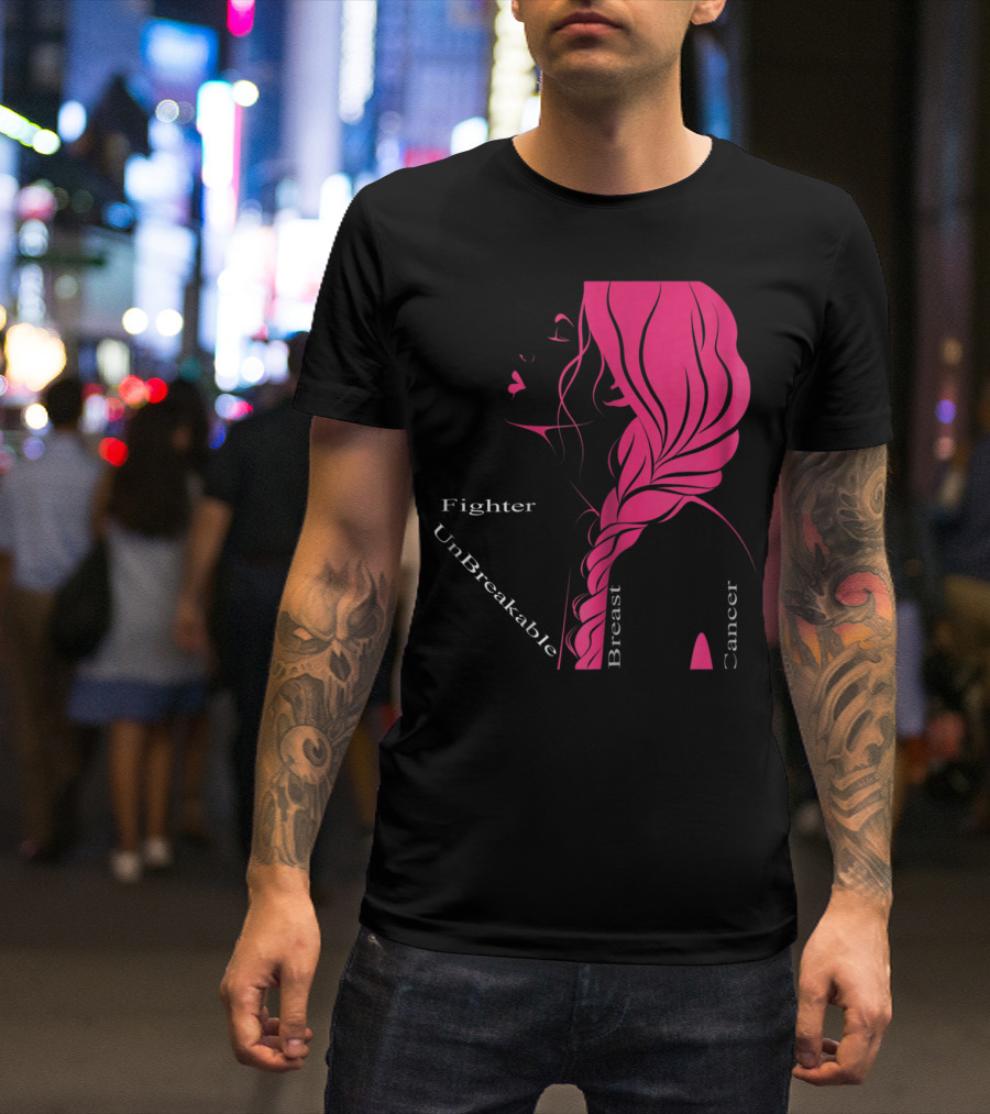 Breast Cancer Fighter Unbreakable Warrior T-Shirt