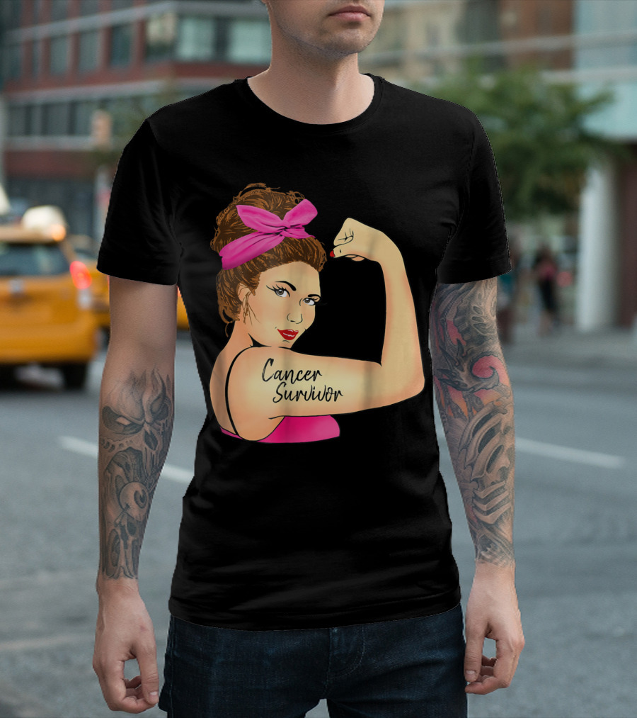 Cancer Survivor Rosie The Riveter Unbreakable T-Shirt