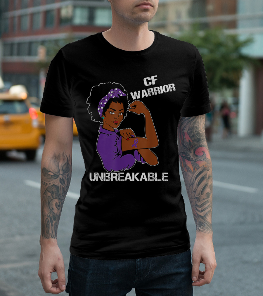 CF Warrior Unbreakable Strong Woman Purple T-Shirt