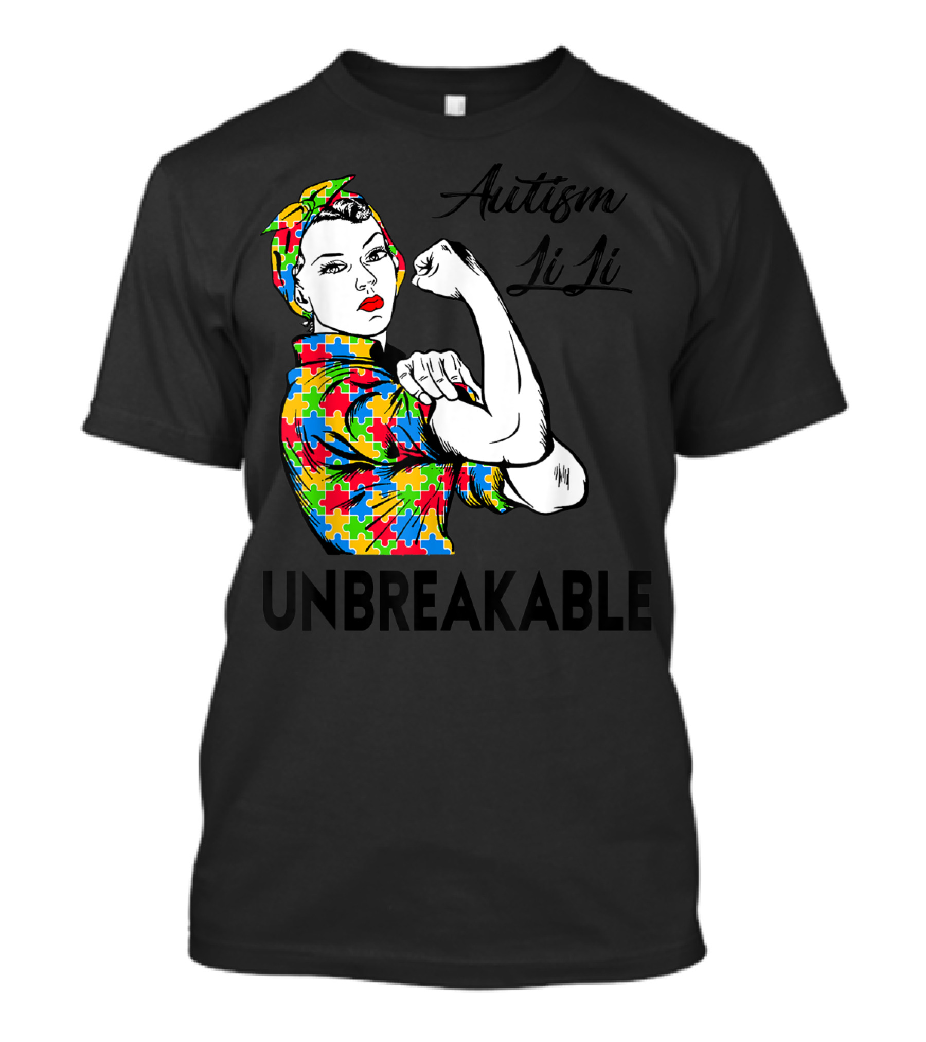 Autism LiLi Unbreakable Puzzle Pattern Empowerment T-Shirt