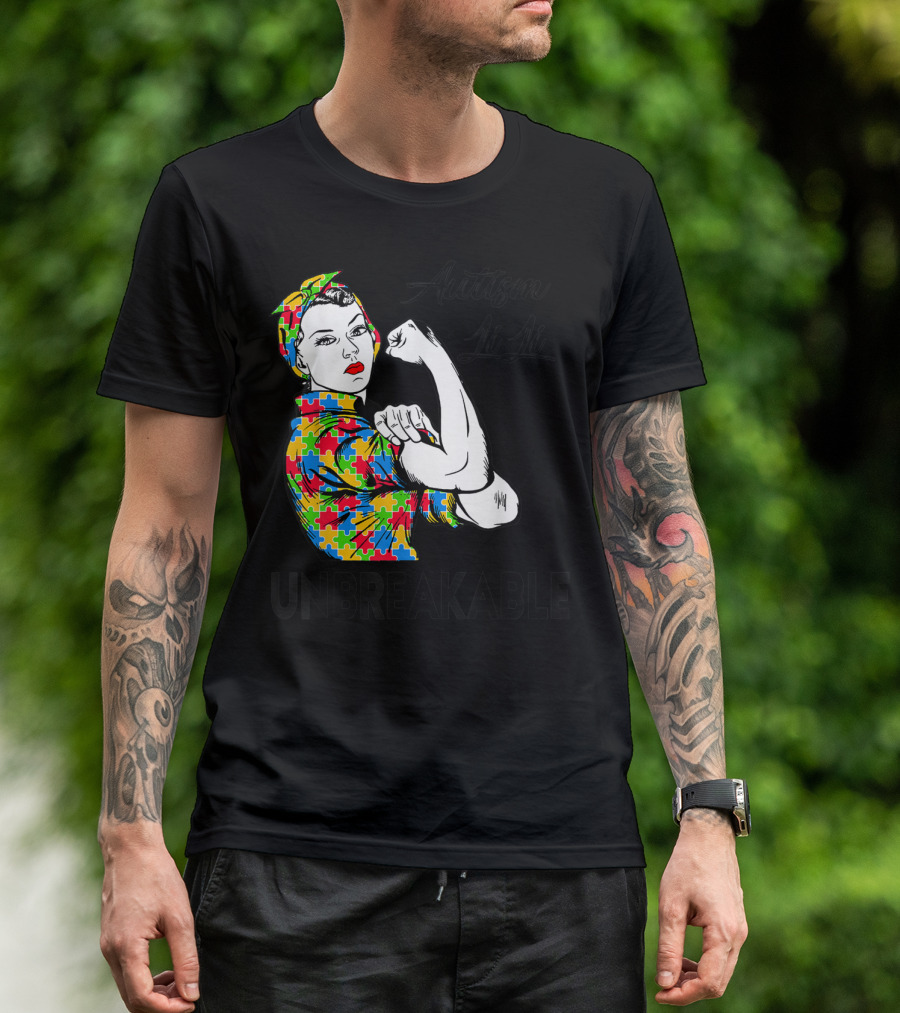 Autism LiLi Unbreakable Puzzle Pattern Empowerment T-Shirt