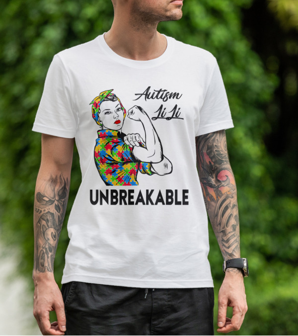 Autism LiLi Unbreakable Puzzle Pattern Empowerment T-Shirt