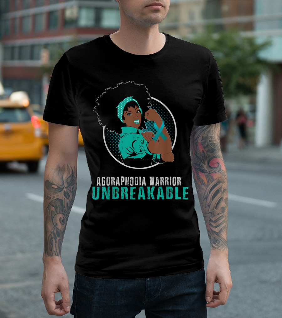 Agoraphobia Warrior Unbreakable Black Girl T-Shirt
