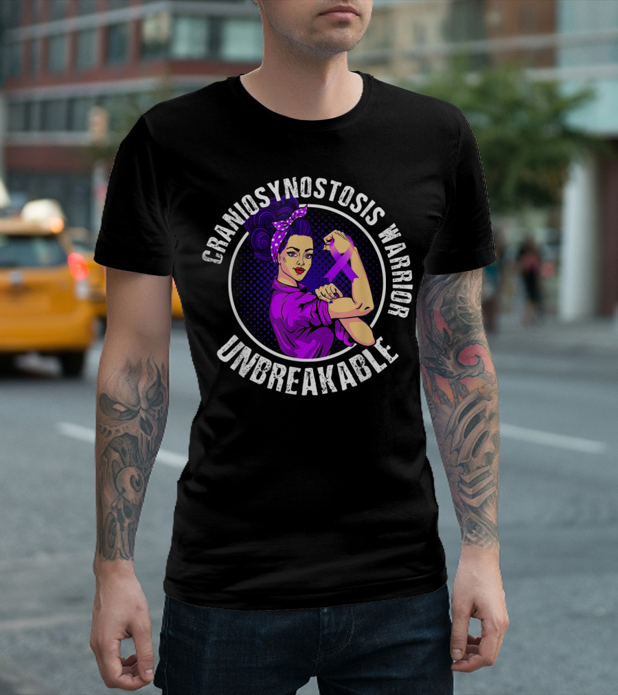 Craniosynostosis Warrior Unbreakable Retro Empowerment T-Shirt