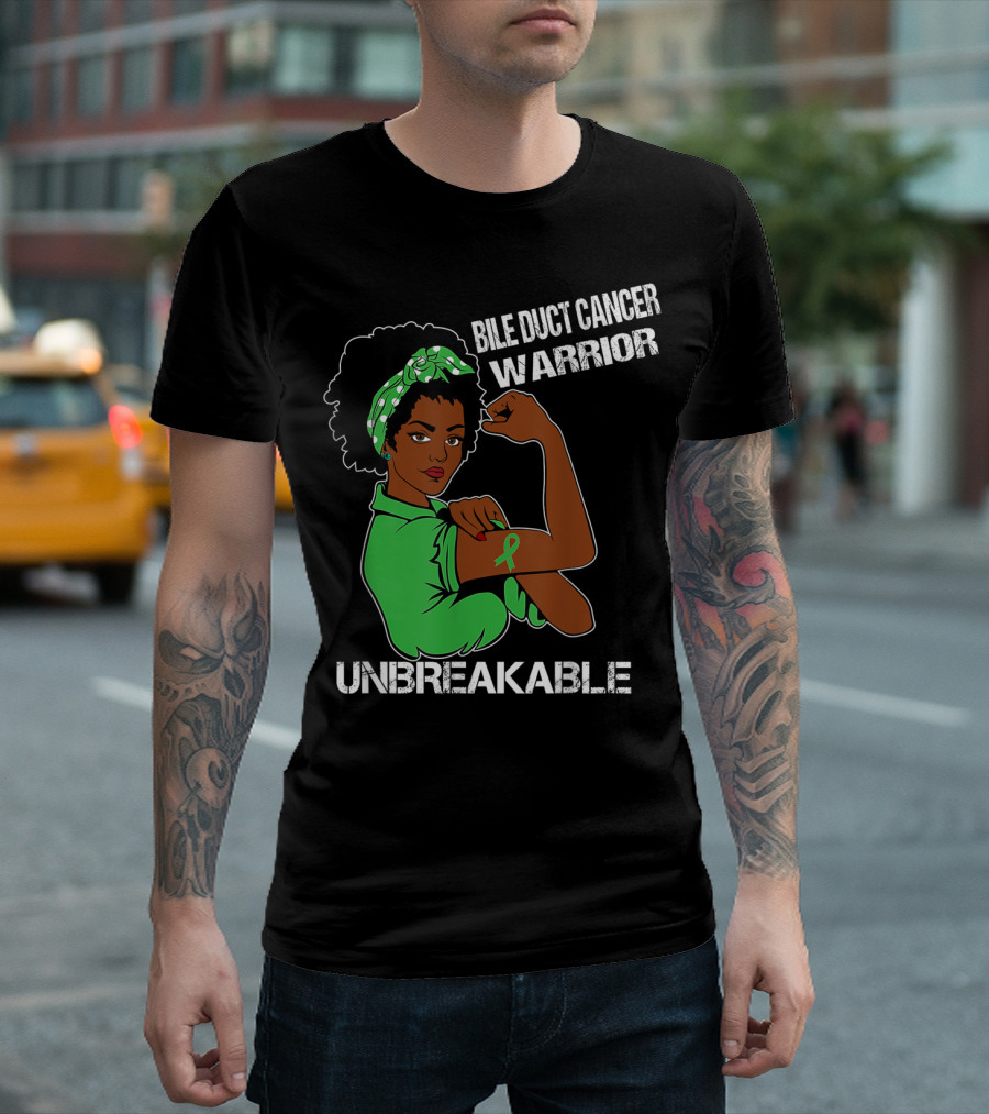 Bile Duct Cancer Warrior Unbreakable Strong Woman with Awareness T-Shirt