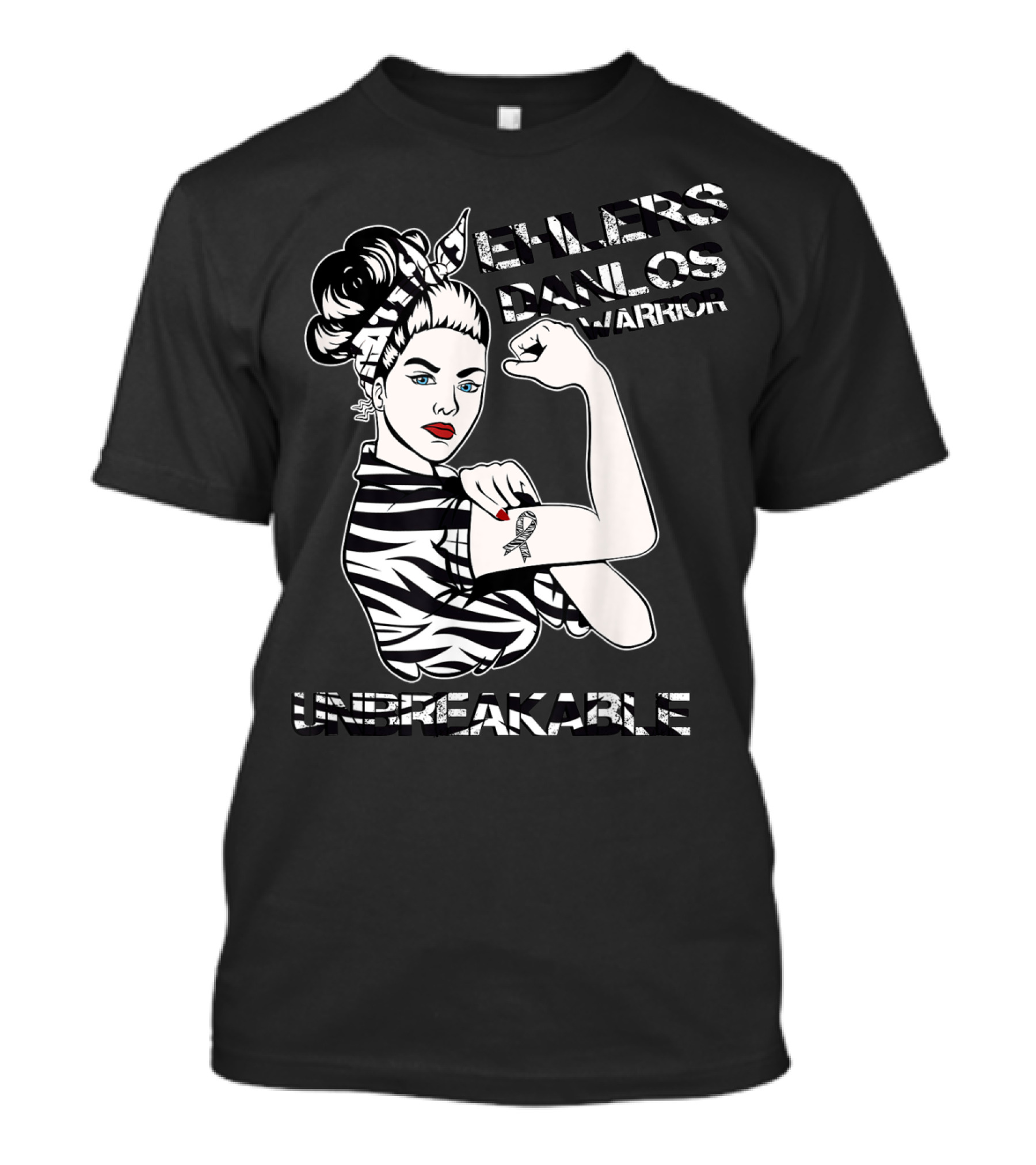 Ehlers Danlos Warrior Unbreakable Pin-Up Strength T-Shirt