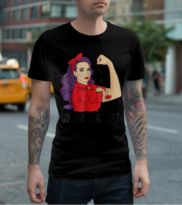 February Girl Unbreakable With Crown Tattoo Retro T-Shirt
