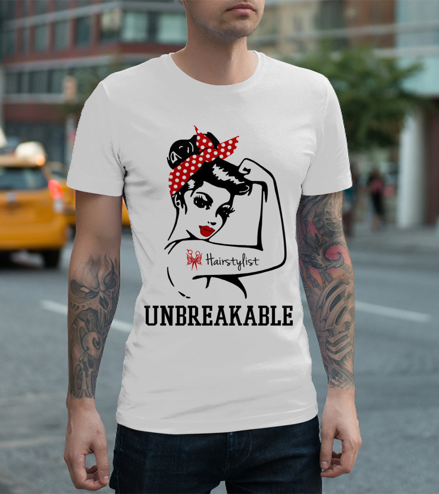 Hairstylist Unbreakable Retro Style Rosie The Riveter T-Shirt
