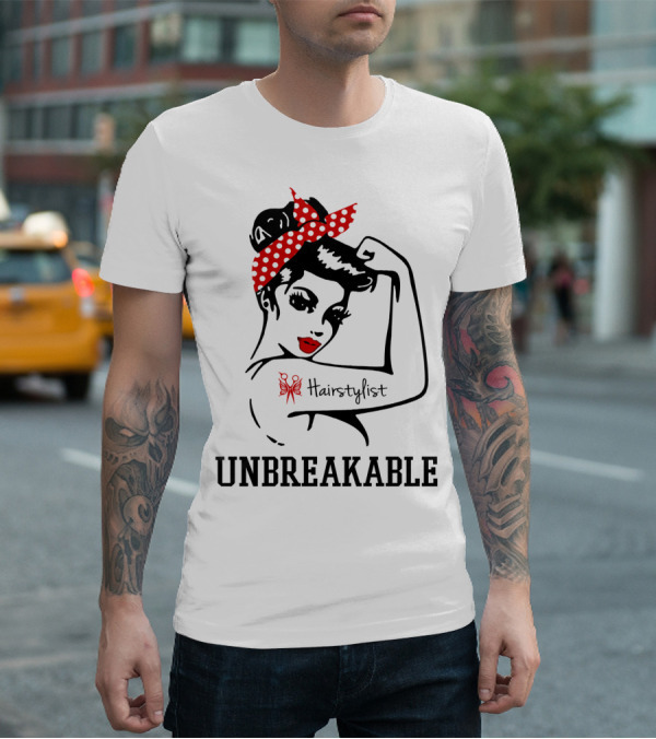Hairstylist Unbreakable Retro Style Rosie The Riveter T-Shirt