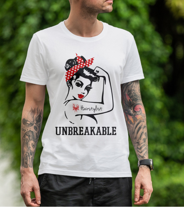 Hairstylist Unbreakable Retro Style Rosie The Riveter T-Shirt