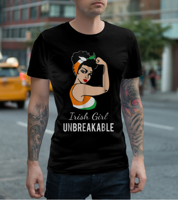 Irish Girl Unbreakable Strong Woman Empowerment T-Shirt