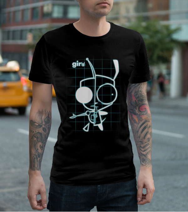 Invader Zim Gir Blueprint Grid T-Shirt