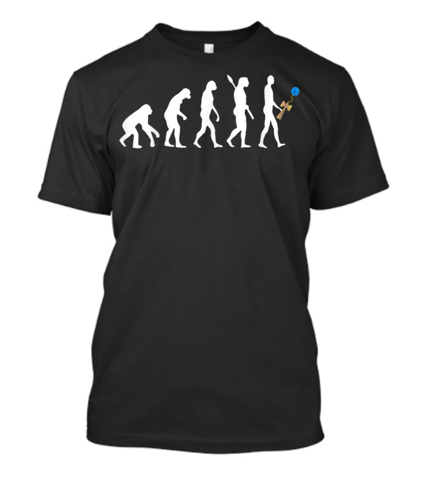 Kendama Player Evolution Silhouette Japanese Game Cup Progression T-Shirt