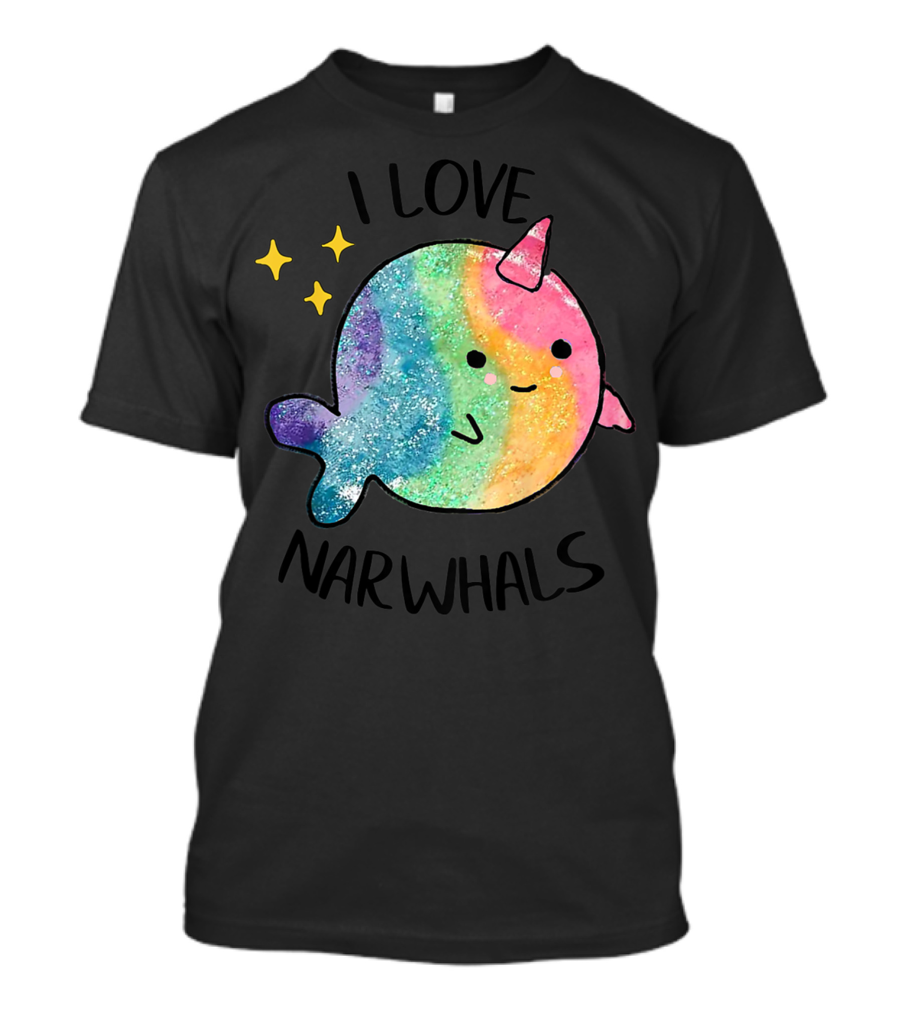 I Love Narwhals Rainbow Whale Kids T-Shirt
