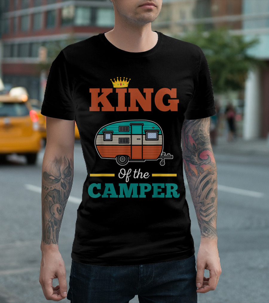 King of the Camper Retro Camping Adventure T-Shirt