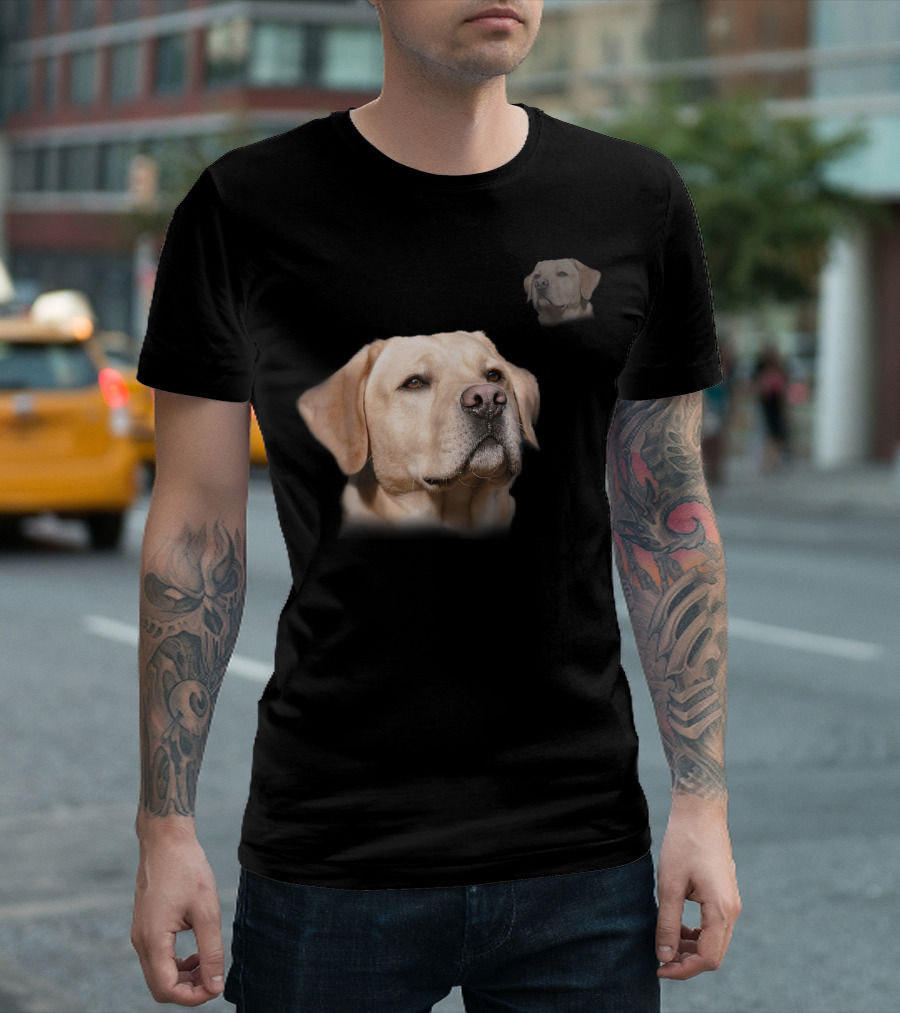 Funny Yellow Lab Dog Photo School Labrador T-Shirt