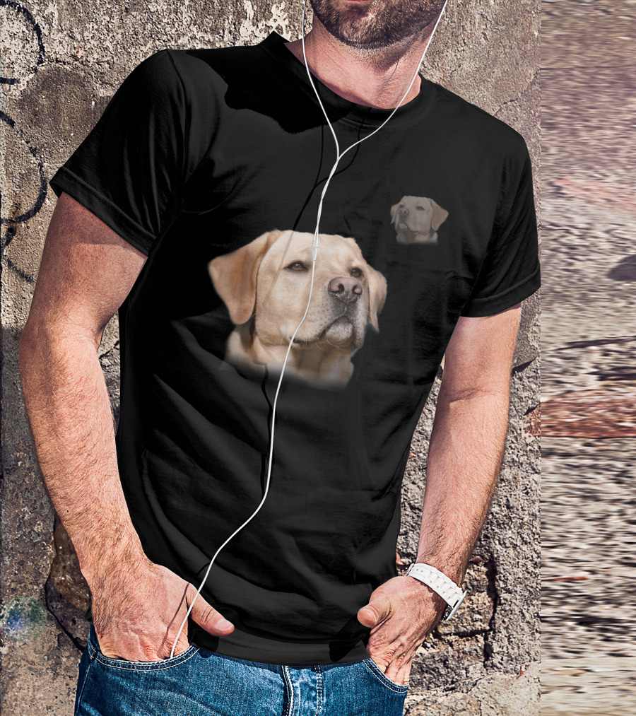 Funny Yellow Lab Dog Photo School Labrador T-Shirt