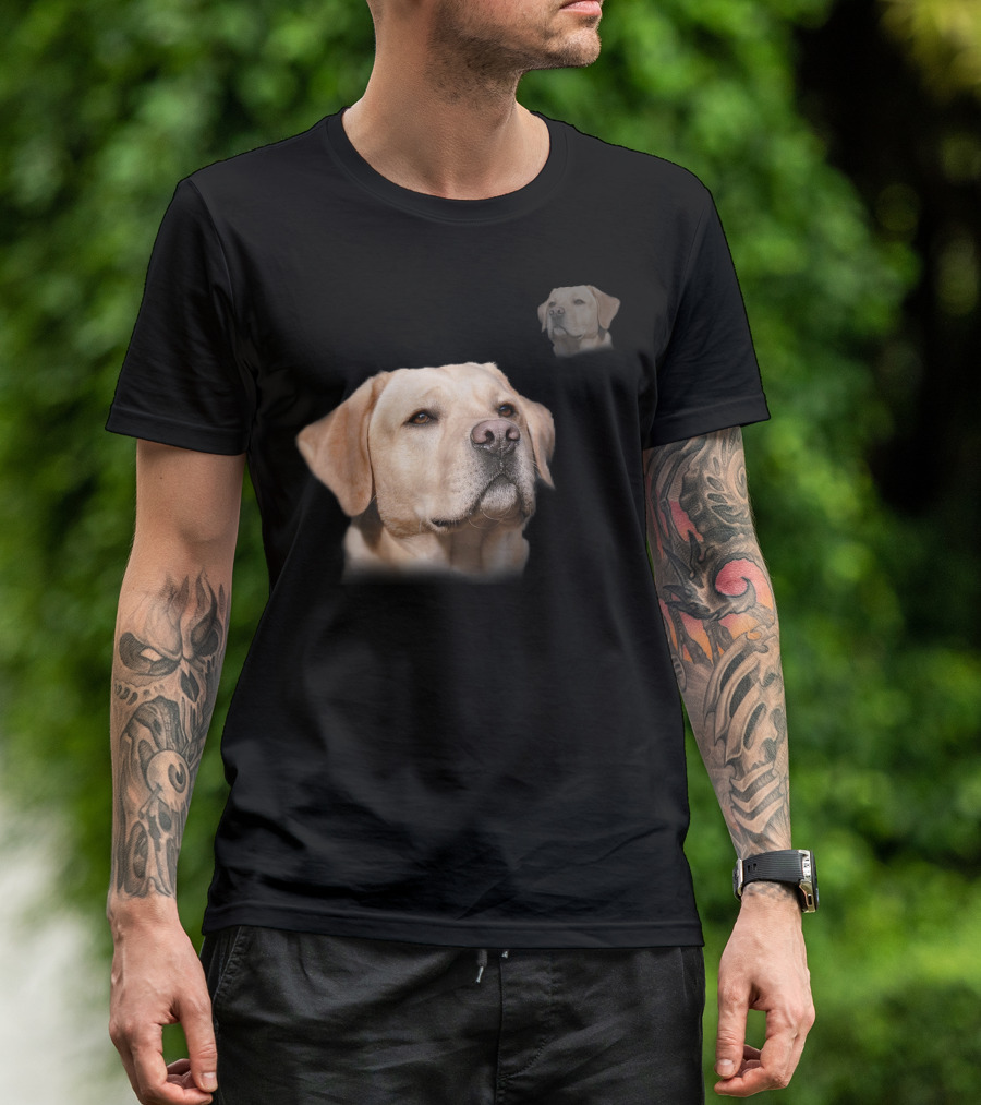 Funny Yellow Lab Dog Photo School Labrador T-Shirt