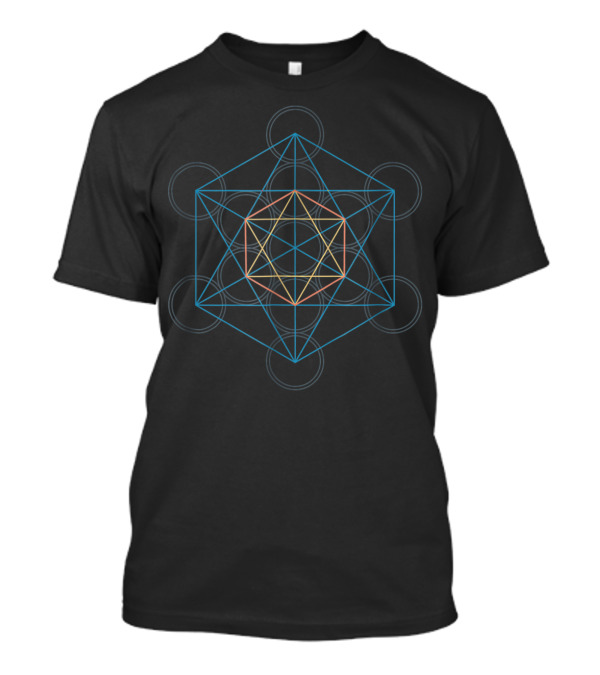 Metatron's Cube Sacred Geometry Platonic Solids Symbolism T-Shirt