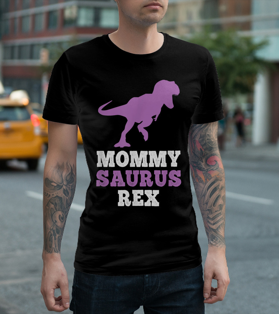 Mommysaurus Rex Purple Dinosaur Mother's Day Humor T-Shirt