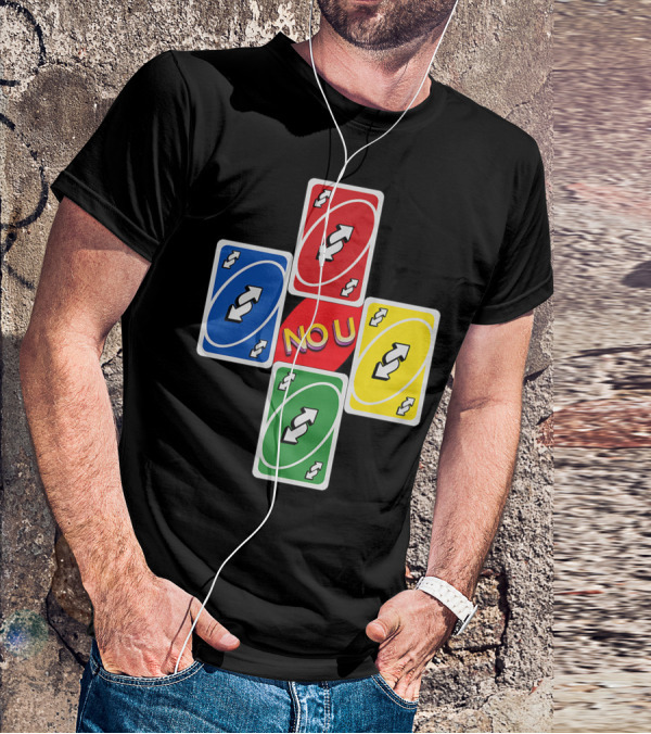 No U Reverse Card Cross Multicolor T-Shirt