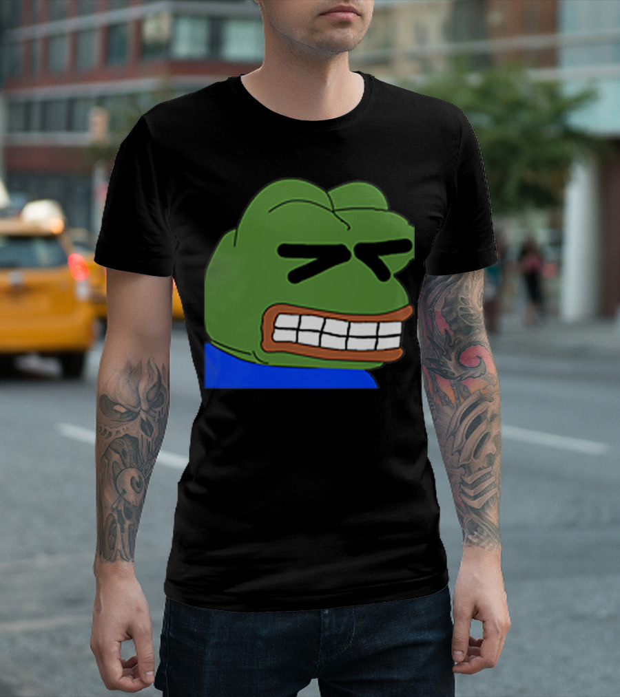 Pepepains Meme Frog Expression Emote T-Shirt