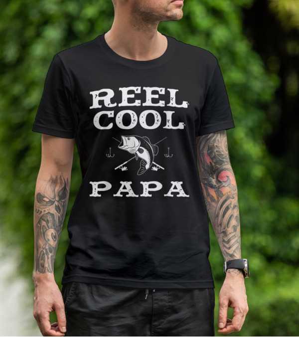 Reel Cool Papa Fishing Bass Rods Hooks T-Shirt