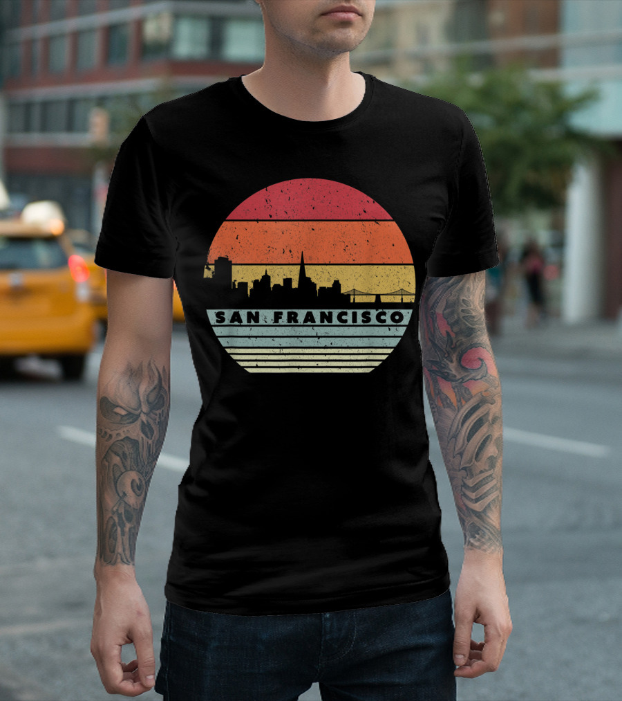 San Francisco Vintage Skyline Souvenir USA T-Shirt