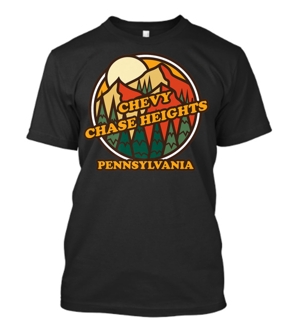 Chevy Chase Heights Pennsylvania Vintage Forest Mountain Sunset T-Shirt