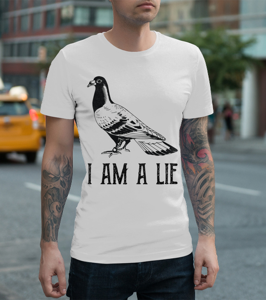 Vintage Bird I Am A Lie Aren't Real Spies T-Shirt