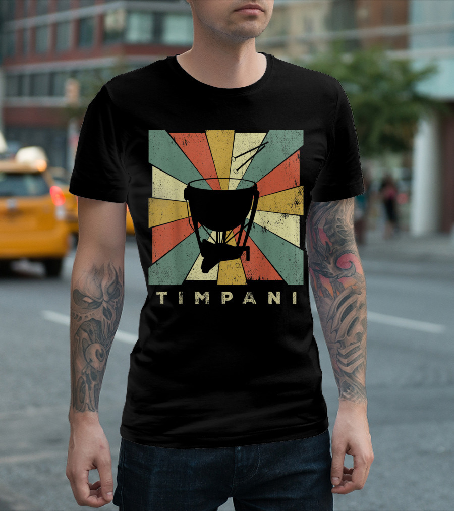 Timpani Vintage Percussion Music T-Shirt