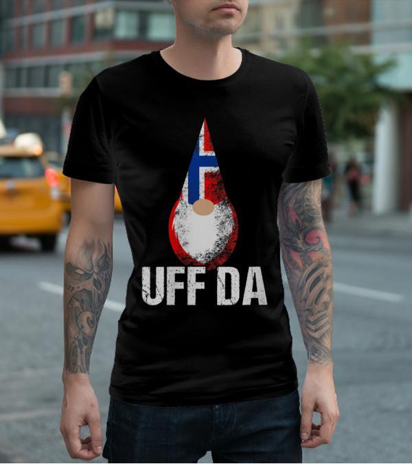 Uff Da Norwegian Flag Gnome Norway Tomte T-Shirt