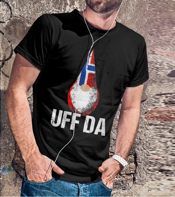 Uff Da Norwegian Flag Gnome Norway Tomte T-Shirt