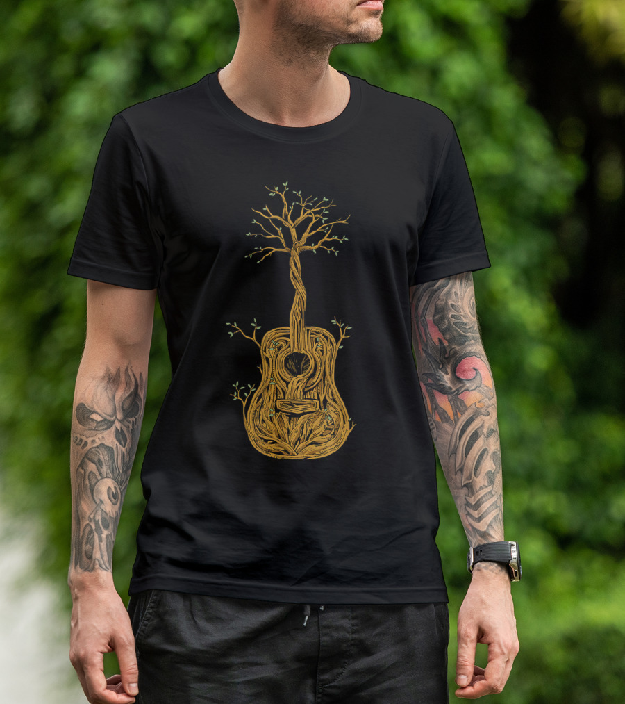 Tree Of Life Acoustic Guitar Nature Guitarist T-Shirt