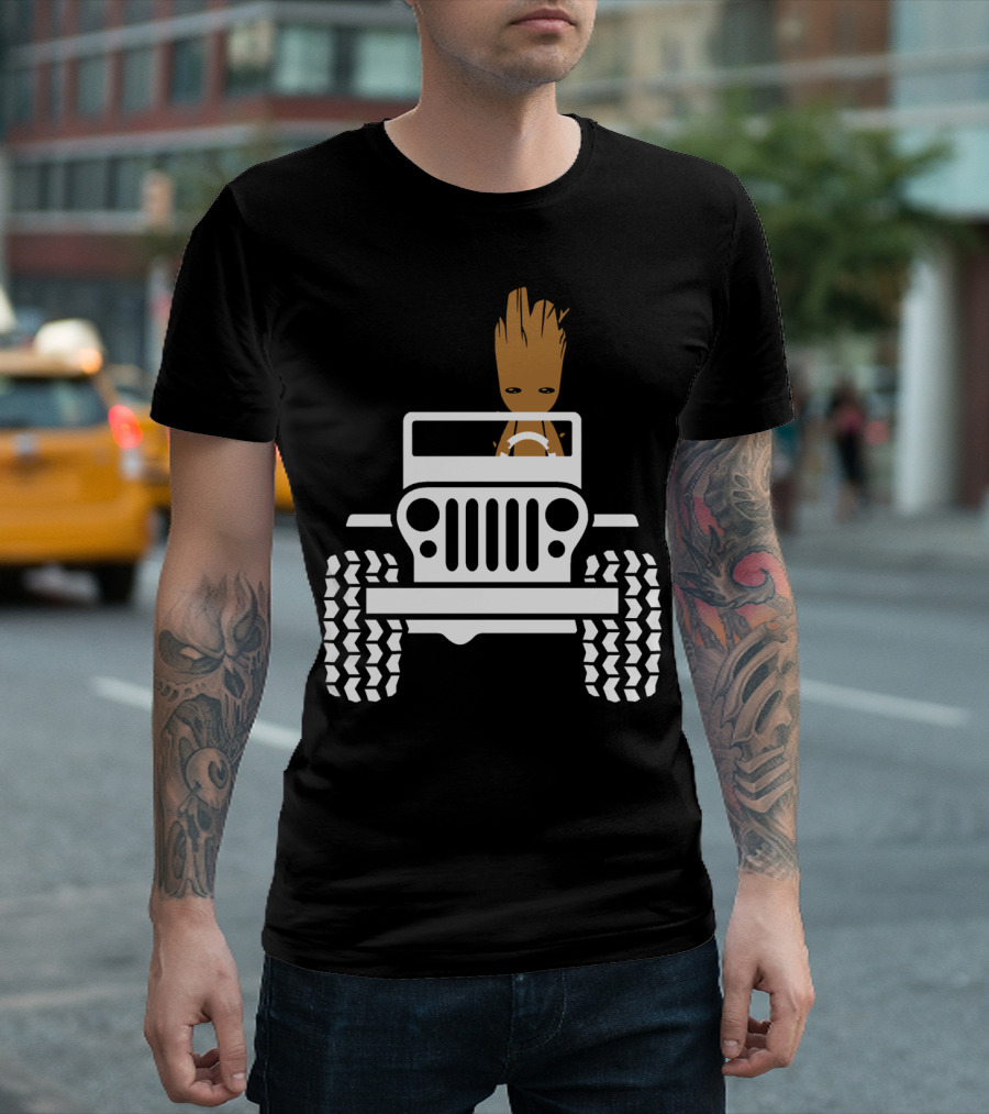Funny Baby Drive Jeeps Distressed 70s T-Shirt