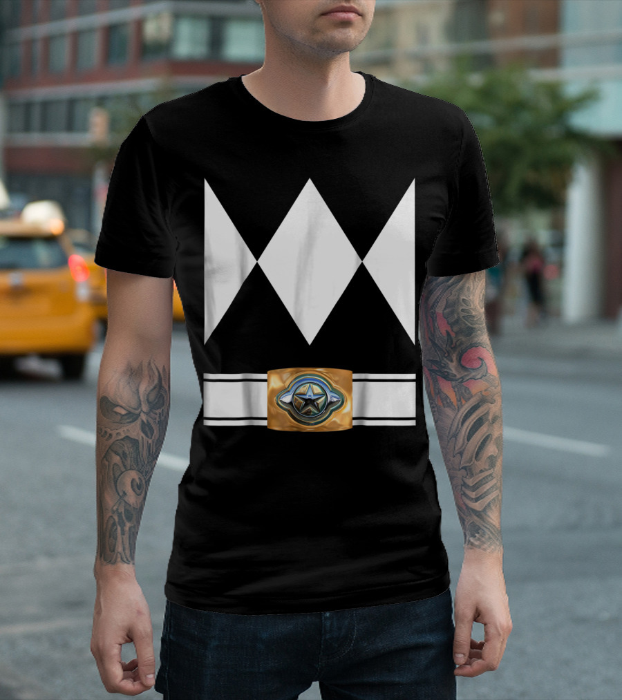 Funny Super Hero Ranger Costume White Diamond Emblem T-Shirt